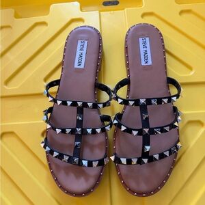 Steve Madden Black Studded Women's Sandals